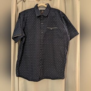 Craft Flow Men's 2XL Navy Blue Patterned Shirt